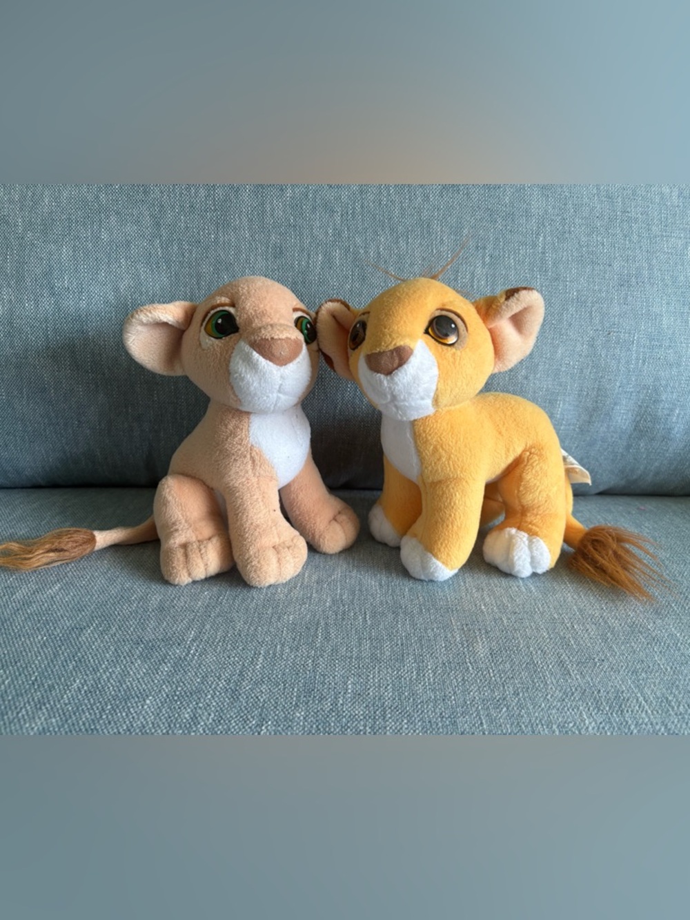 LION KING Simba and Nala Magnetic Noses Pair of Plush Lion Cub Stuffed Animals